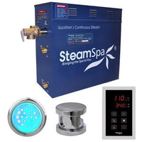 Thumbnail for SteamSpa Indulgence 4.5 KW QuickStart Acu-Steam Bath Generator Package in Polished Chrome Steam Generators SteamSpa 