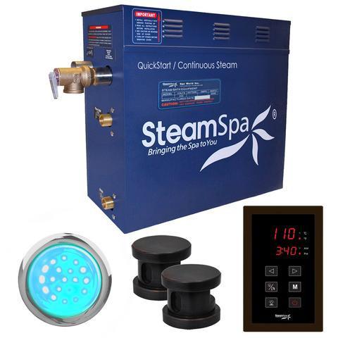 SteamSpa Indulgence 12 KW QuickStart Acu-Steam Bath Generator Package in Oil Rubbed Bronze Steam Generators SteamSpa 