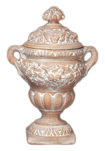 Impero Urn With Lid Cast Stone Outdoor Garden Planter Planter Tuscan 