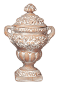 Thumbnail for Impero Urn With Lid Cast Stone Outdoor Garden Planter Planter Tuscan 
