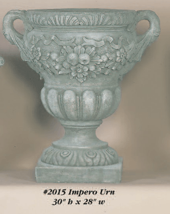 Impero Urn Cast Stone Outdoor Garden Planter Planter Tuscan 