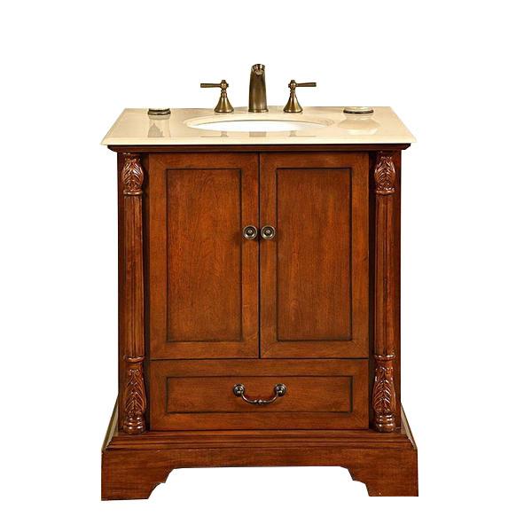 Silkroad 32" Transitional Single Sink Bathroom Vanity Vanity Silkroad Exclusive 