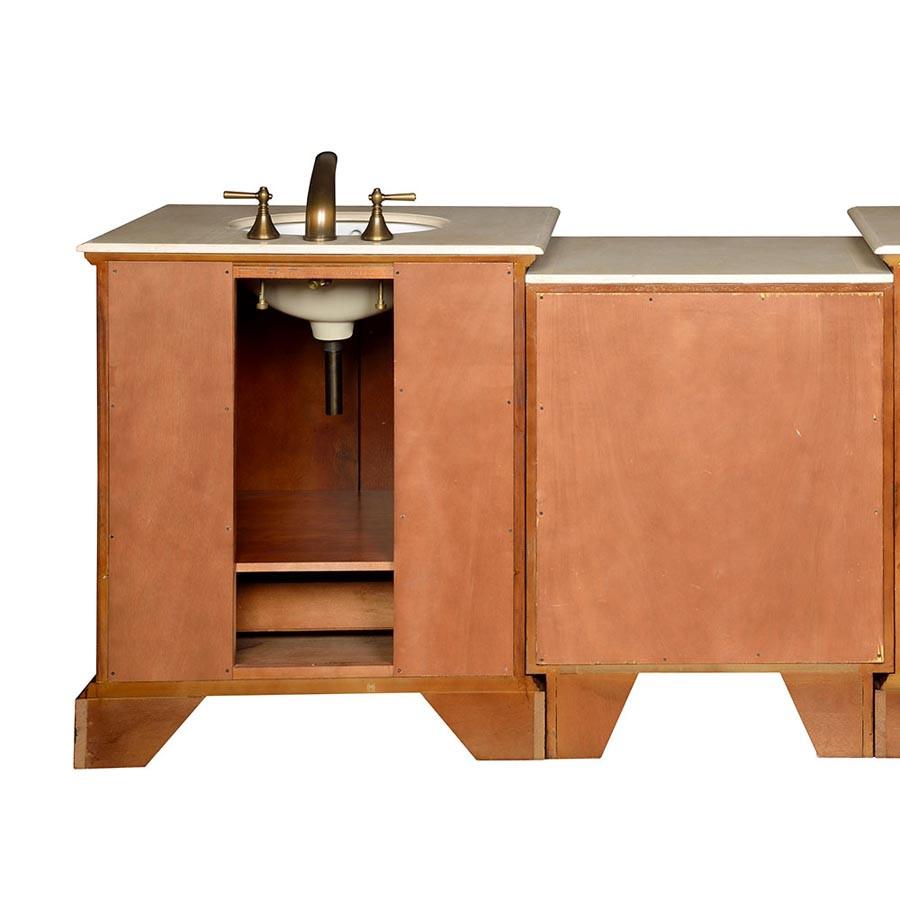 Silkroad 55.5" Transitional Single Sink Bathroom Vanity Vanity Silkroad Exclusive 