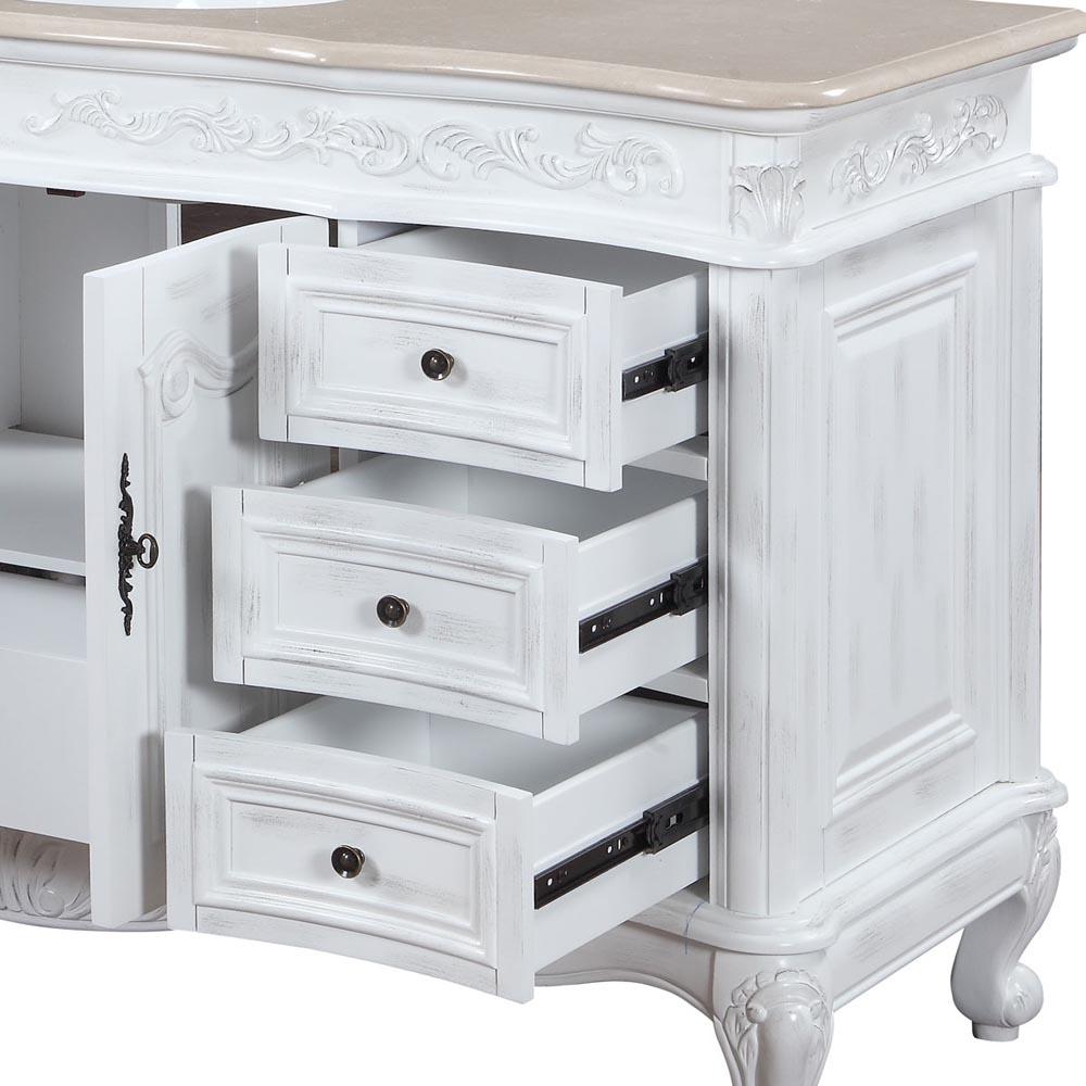 Silkroad 60" Traditional Single Sink Bathroom Vanity Vanity Silkroad Exclusive 