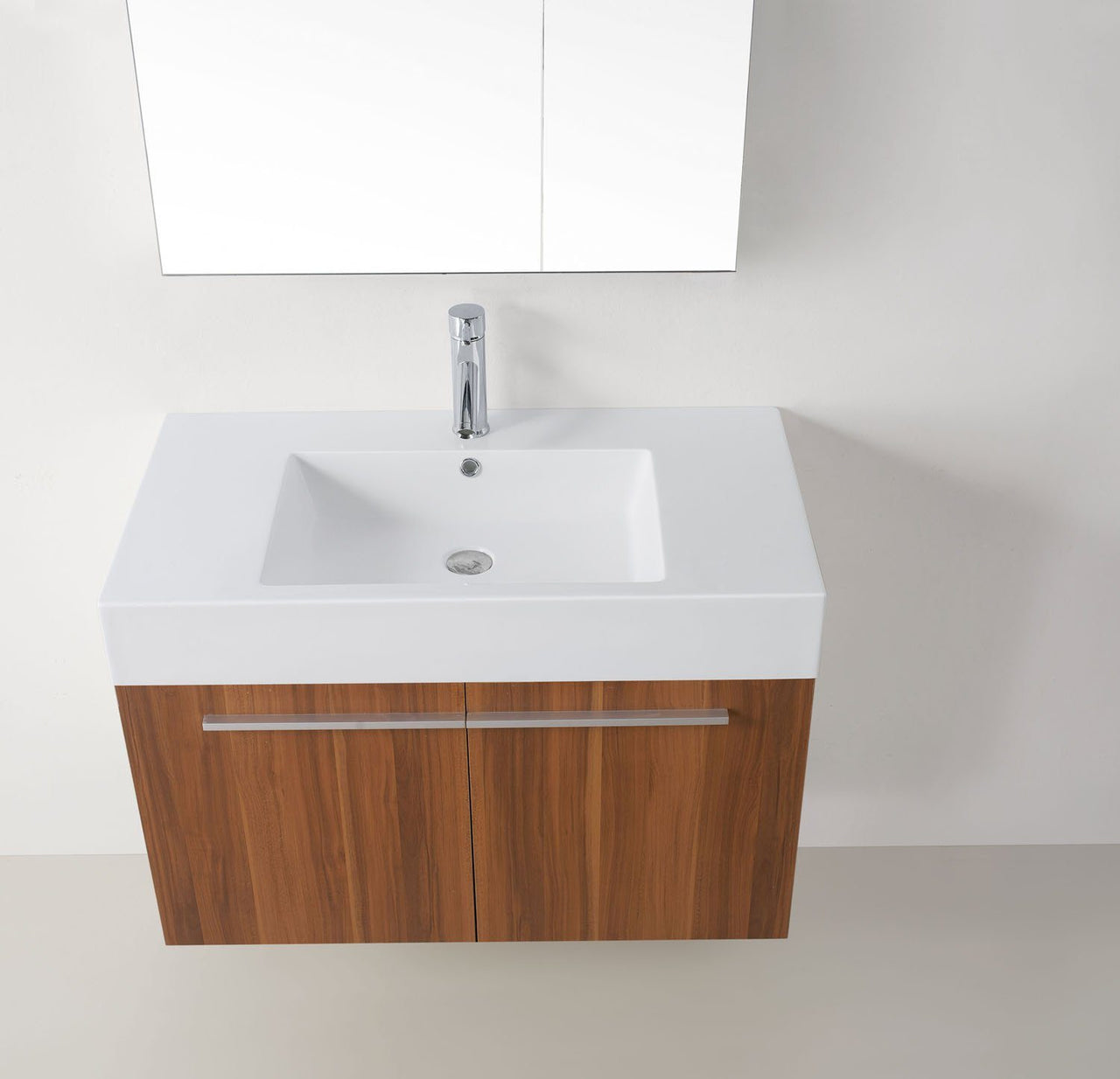 Virtu USA Midori 36" Single Square Sink Plum Top Vanity in Plum with Polished Chrome Faucet and Mirror Vanity Virtu USA 