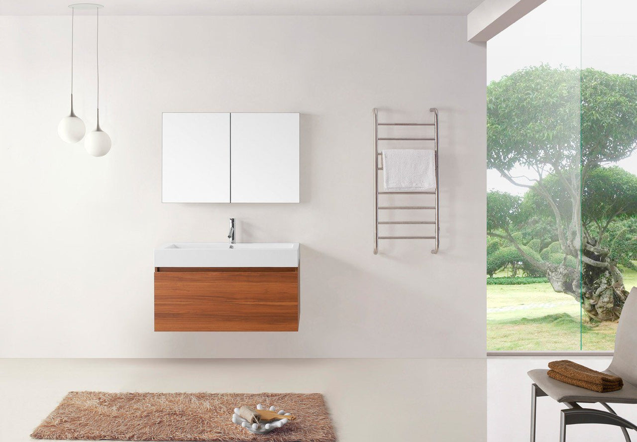 Virtu USA Zuri 39" Single Square Sink Plum Top Vanity in Plum with Brushed Nickel Faucet and Mirror Vanity Virtu USA 
