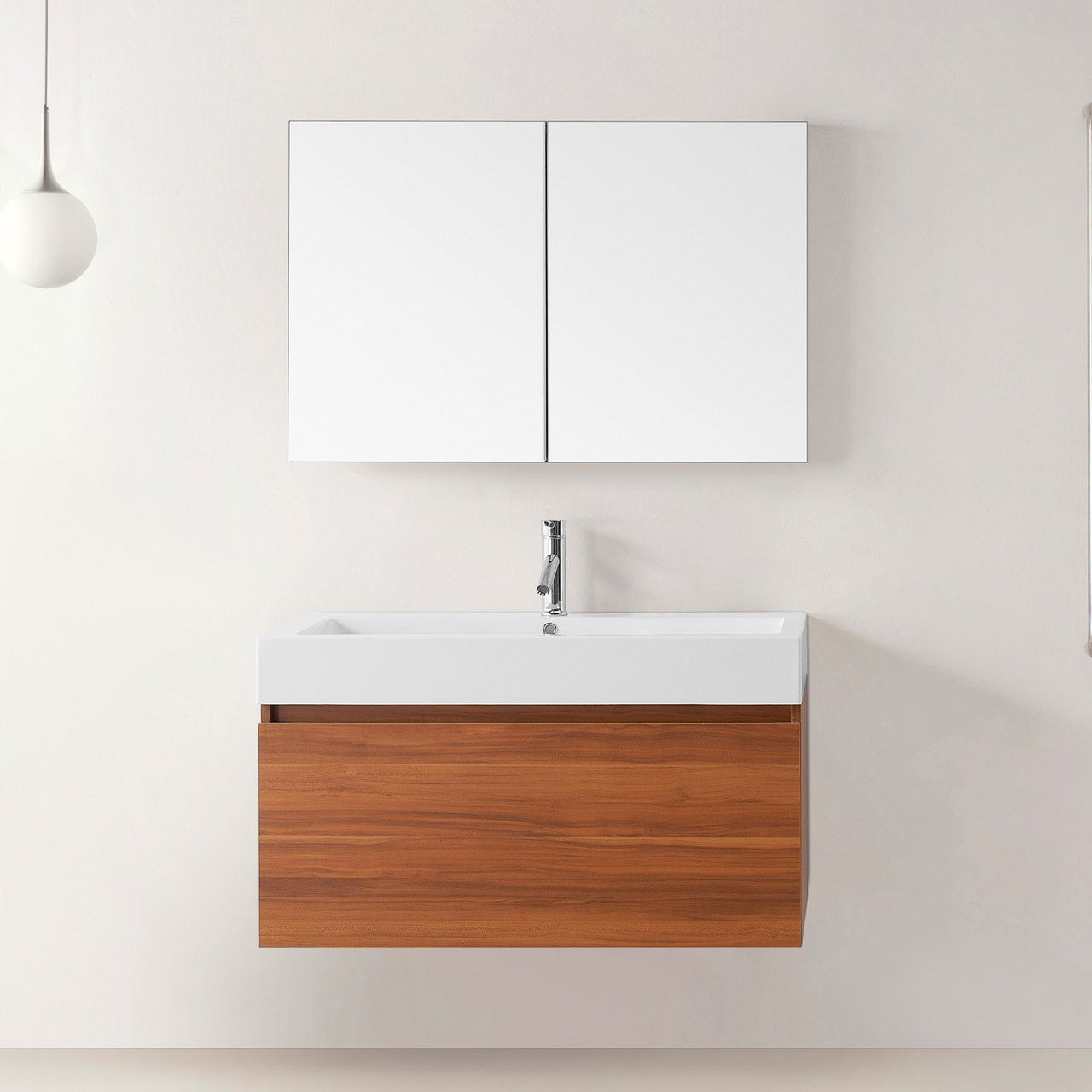 Virtu USA Zuri 39" Single Square Sink Plum Top Vanity in Plum with Brushed Nickel Faucet and Mirror Vanity Virtu USA 
