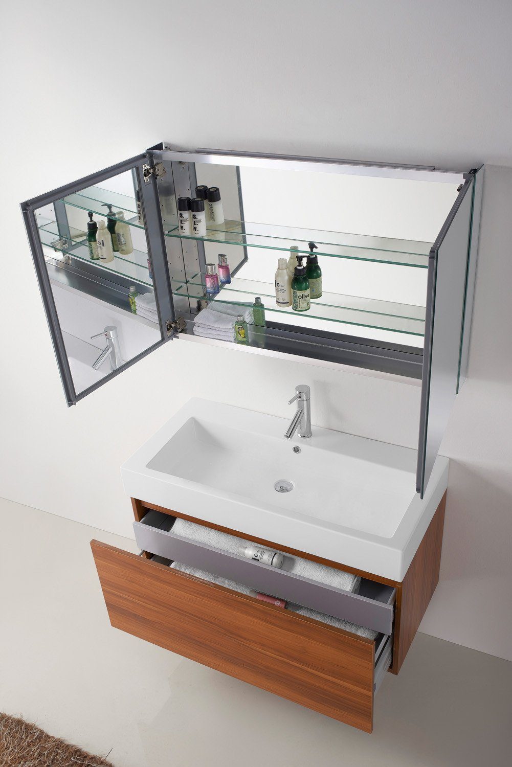 Virtu USA Zuri 39" Single Square Sink Plum Top Vanity in Plum with Brushed Nickel Faucet and Mirror Vanity Virtu USA 