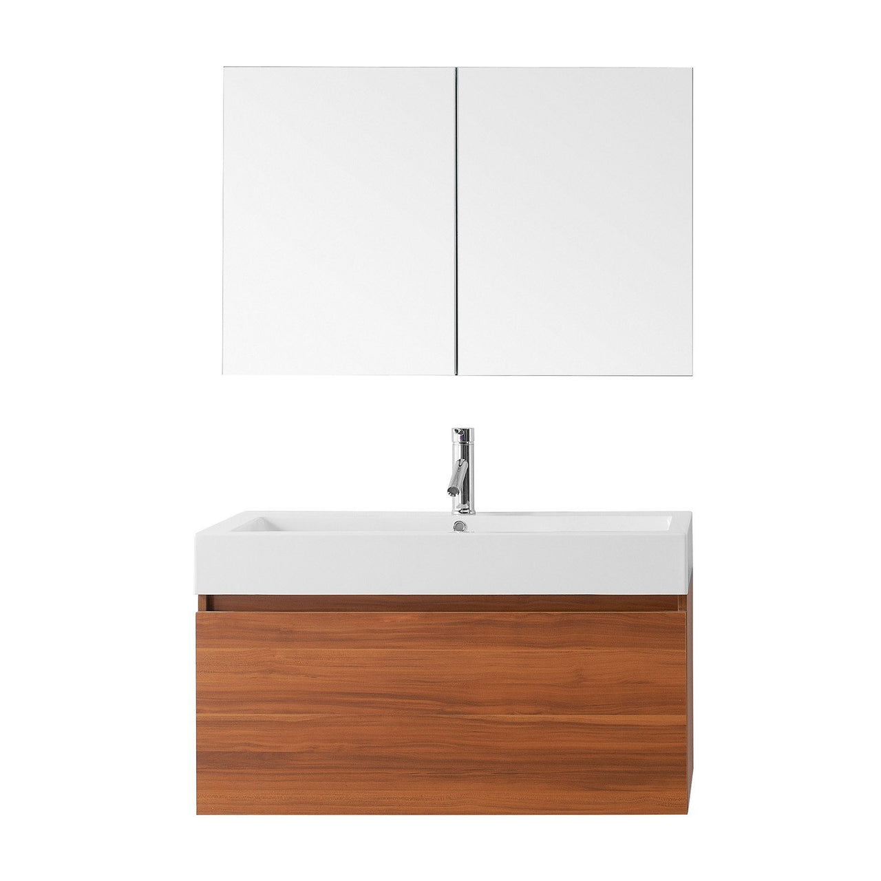 Virtu USA Zuri 39" Single Square Sink Plum Top Vanity in Plum with Brushed Nickel Faucet and Mirror Vanity Virtu USA 