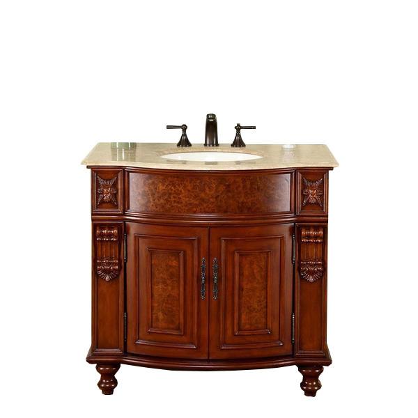 Silkroad 36" Transitional Single Sink Bathroom Vanity Vanity Silkroad Exclusive 