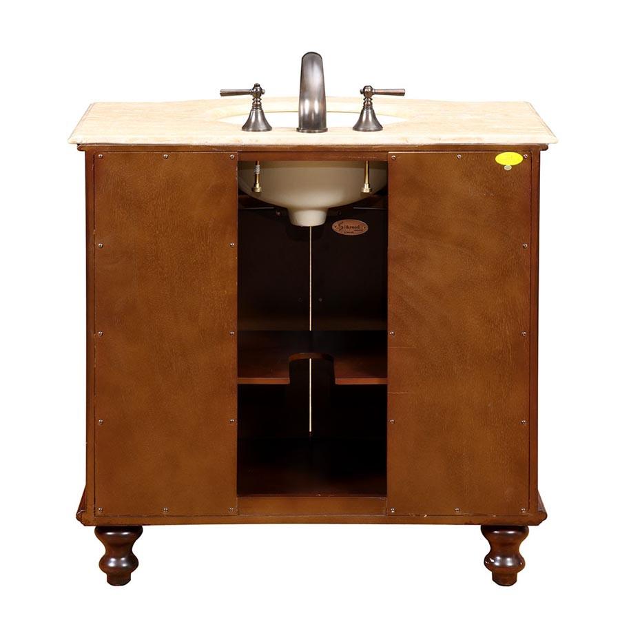 Silkroad 36" Transitional Single Sink Bathroom Vanity Vanity Silkroad Exclusive 