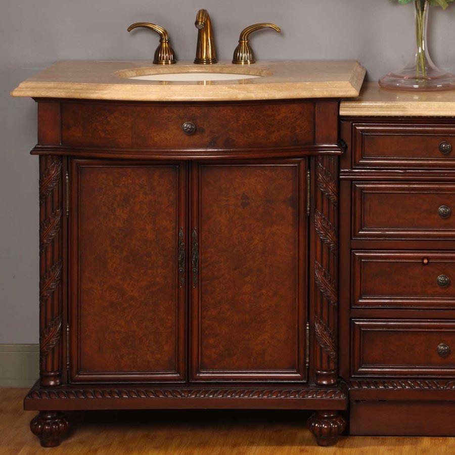 Silkroad 84" Transitional Double Sink Bathroom Vanity Vanity Silkroad Exclusive 