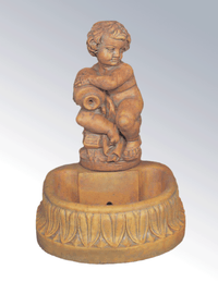 Thumbnail for Jug Boy Cast Stone Outdoor Garden Fountains With Spout Fountain Tuscan 