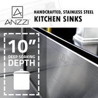 Thumbnail for ANZZI VANGUARD Series K32192A-040 Kitchen Sink Kitchen Sink ANZZI 