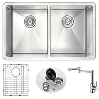 Thumbnail for ANZZI VANGUARD Series K32192A-102 Kitchen Sink Kitchen Sink ANZZI 