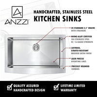 Thumbnail for ANZZI ELYSIAN Series K33201A-034 Kitchen Sink Kitchen Sink ANZZI 