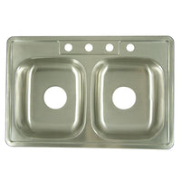 Thumbnail for Gourmetier K33226DBN Carefree Drop-in Double Bowl Kitchen Sink Kitchen Sink Kingston Brass Default Title 