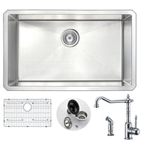 Thumbnail for ANZZI VANGUARD Series KAZ3018-037 Kitchen Sink Kitchen Sink ANZZI 