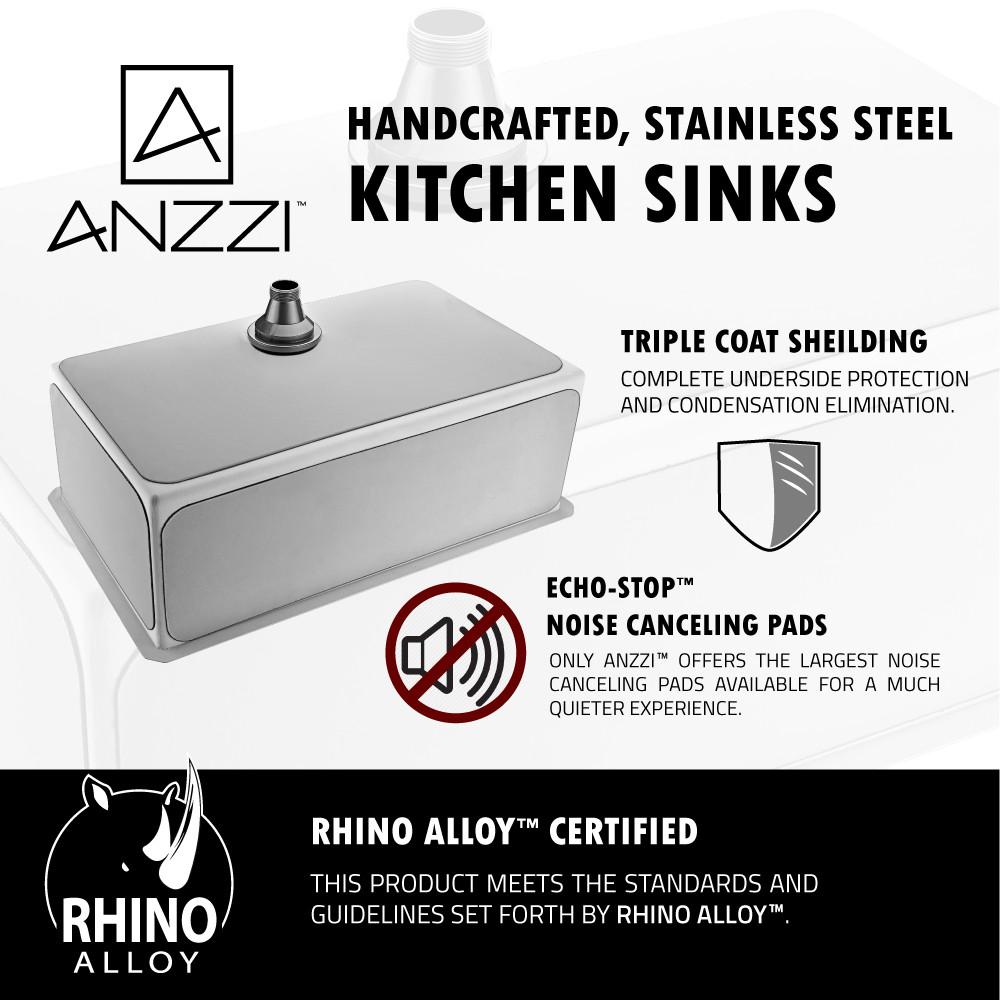 ANZZI VANGUARD Series KAZ3018-040 Kitchen Sink Kitchen Sink ANZZI 