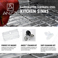 Thumbnail for ANZZI VANGUARD Series KAZ3219-040 Kitchen Sink Kitchen Sink ANZZI 