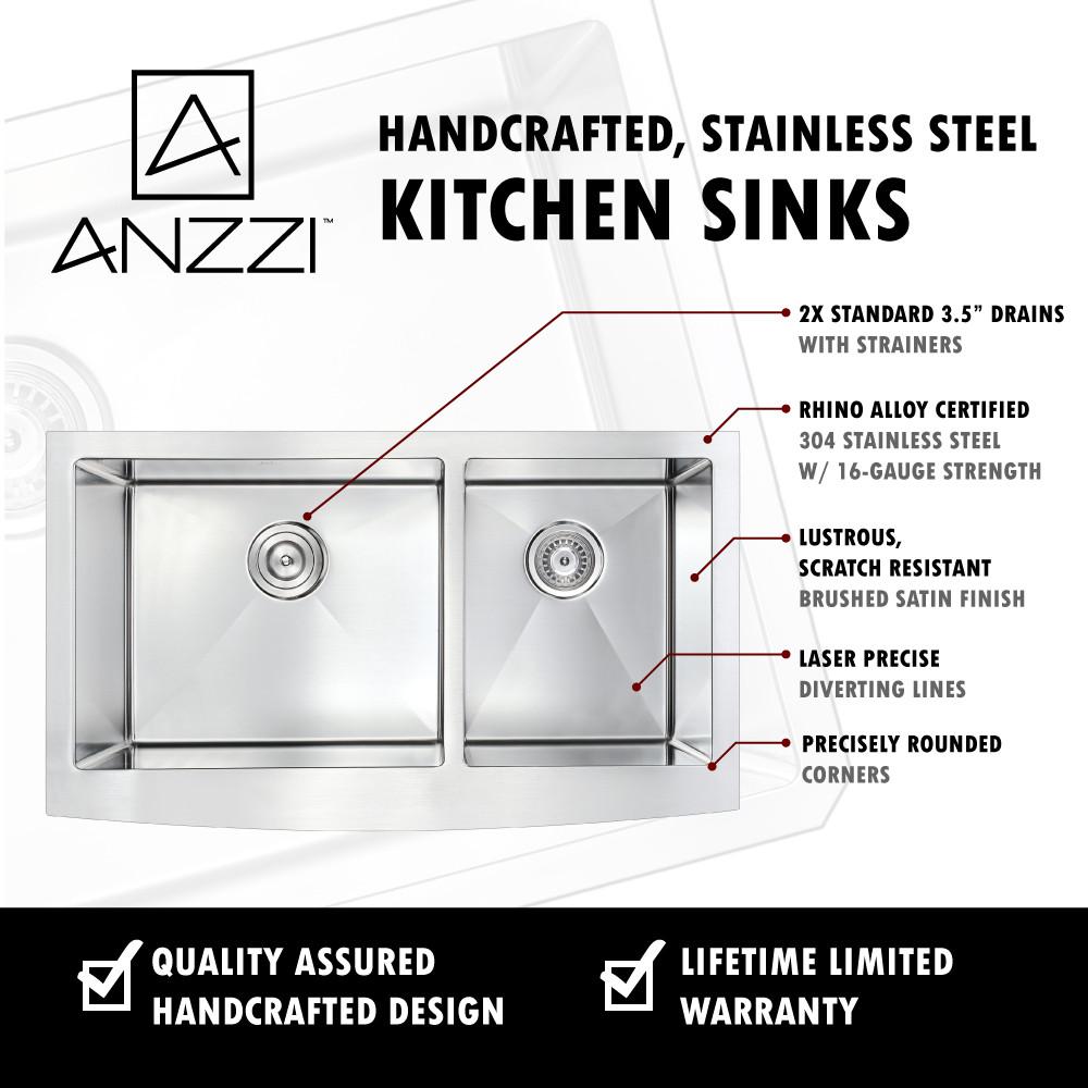 ANZZI ELYSIAN Series KAZ3320-040 Kitchen Sink Kitchen Sink ANZZI 