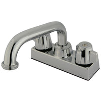 Thumbnail for Kingston Brass Franklin Laundry Tray Faucet with Canopy Handles, Satin Nickel Bathroom Faucet Kingston Brass 