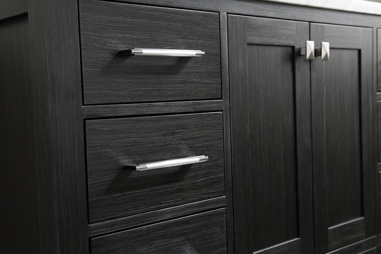 Virtu USA Caroline Premium 48" Single Square Sink Zebra Grey Top Vanity with Mirror Vanity Virtu USA 