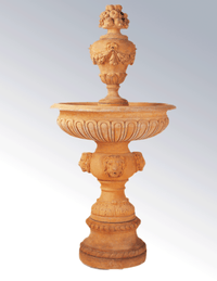 Thumbnail for Kensington Cast Stone Outdoor Garden Fountain With Spout Fountain Tuscan 