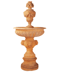 Thumbnail for Kensington Cast Stone Outdoor Garden Fountain With Spout Fountain Tuscan 