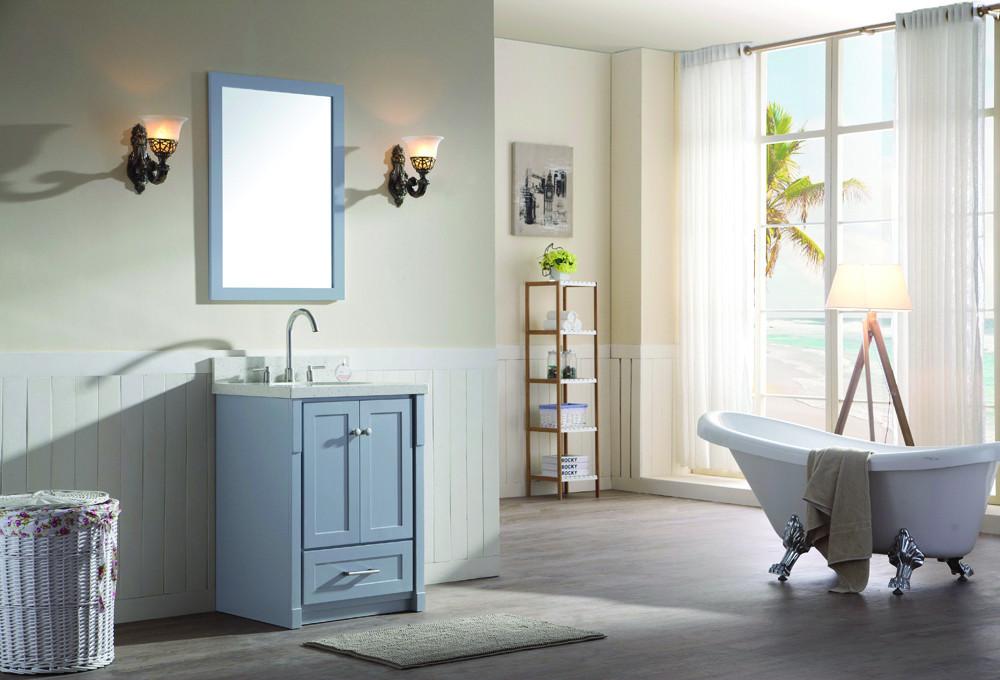 ARIEL Adams 25" Single Sink Bathroom Vanity Set in Grey Vanity ARIEL 