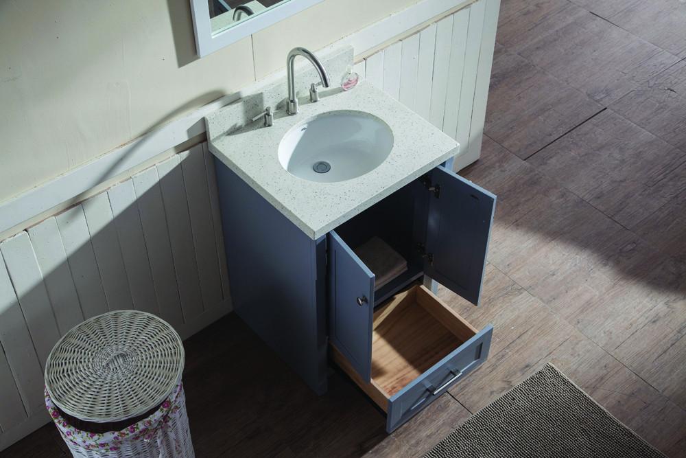 ARIEL Adams 25" Single Sink Bathroom Vanity Set in Grey Vanity ARIEL 