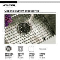 Thumbnail for Houzer Legend Series Topmount Stainless Steel 4-hole Corner Bowl Kitchen Sink Kitchen Sink - Top Mount Houzer 