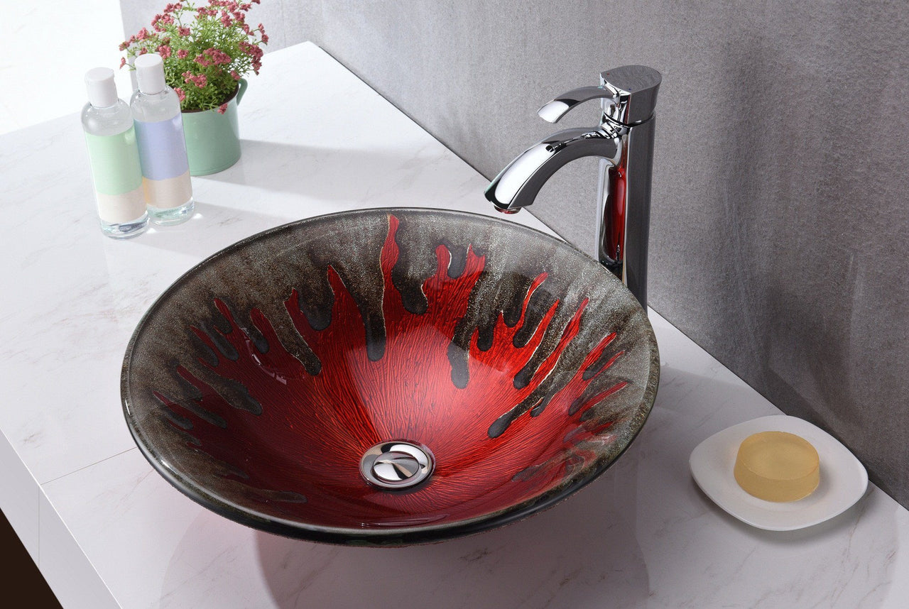 ANZZI Chrona Series LS-AZ221 Vessel Sink - Glass Bathroom Sink ANZZI 