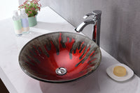 Thumbnail for ANZZI Chrona Series LS-AZ221 Vessel Sink - Glass Bathroom Sink ANZZI 