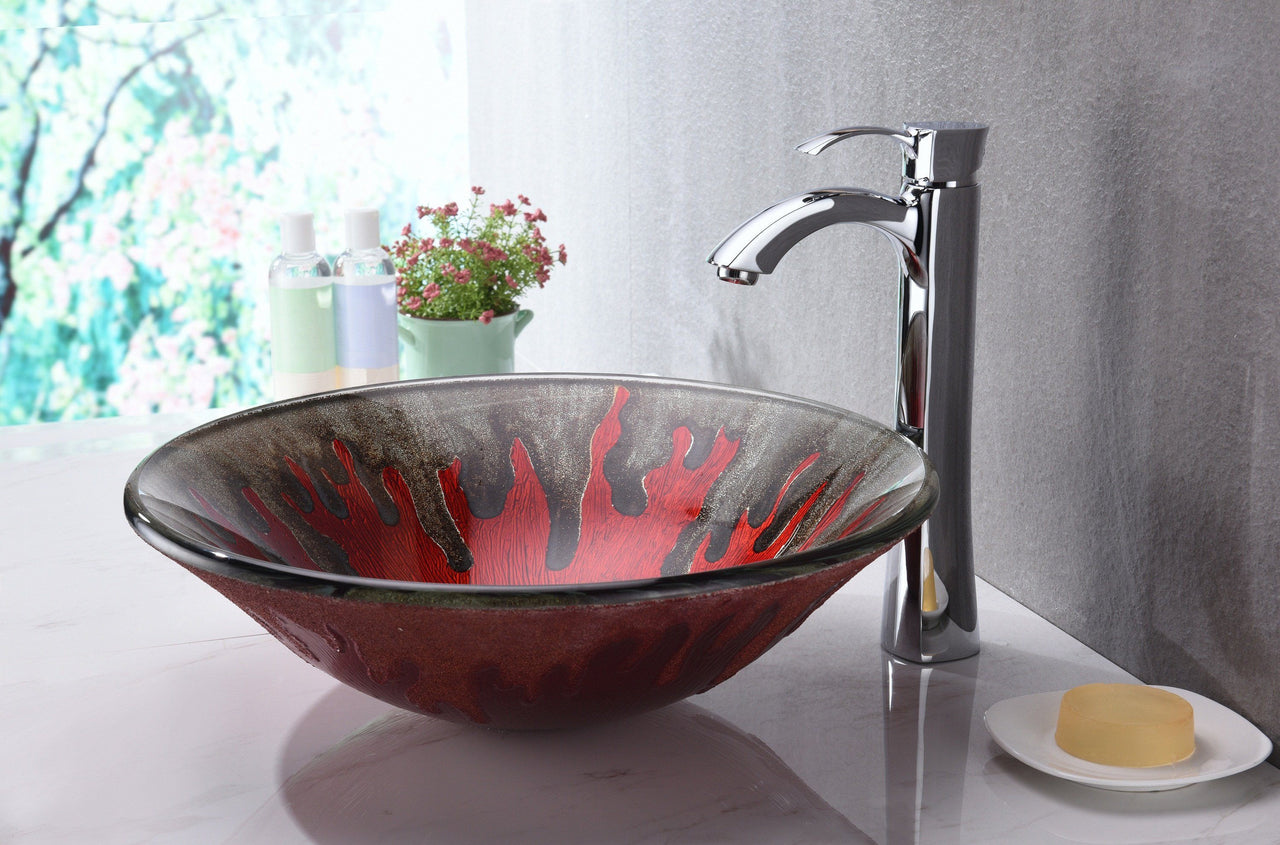 ANZZI Chrona Series LS-AZ221 Vessel Sink - Glass Bathroom Sink ANZZI 