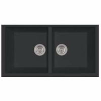 Thumbnail for Latoscana AM8620ST Kitchen Sink in 70UG BLACK MATT Finish Kitchen Sinks Latoscana 