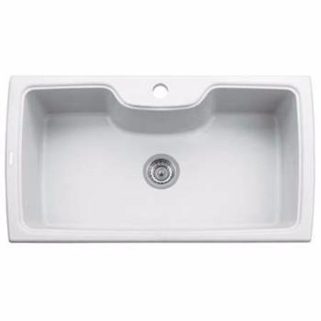 Latoscana HR0860 Harmony Single Basin Drop-In Kitchen Sink In 58UG MILK WHITE Kitchen Sinks Latoscana 