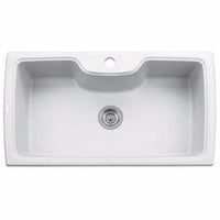 Thumbnail for Latoscana HR0860 Harmony Single Basin Drop-In Kitchen Sink In 58UG MILK WHITE Kitchen Sinks Latoscana 