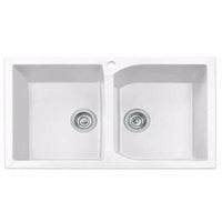 Thumbnail for Latoscana NK07920 Double Basin Kitchen Sink in 58UG MILK WHITE Finish Kitchen Sinks Latoscana 