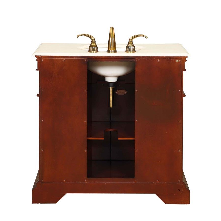 Silkroad 36" Traditional Single Sink Bathroom Vanity Vanity Silkroad Exclusive 