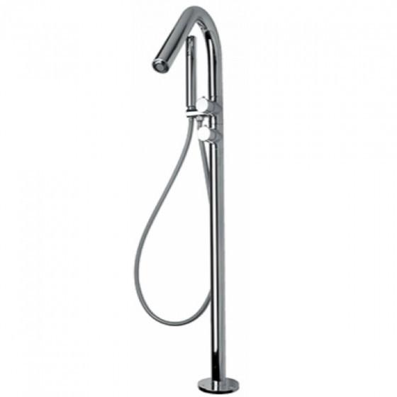 Latoscana Morellino Free Standing Tub Filler In A Brushed Nickel finish bathtub and showerhead faucet systems Latoscana 
