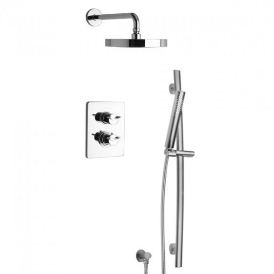 Latoscana Morgana Thermostatic Valve With 2 Way Diverter In Chrome bathtub and showerhead faucet systems Latoscana 