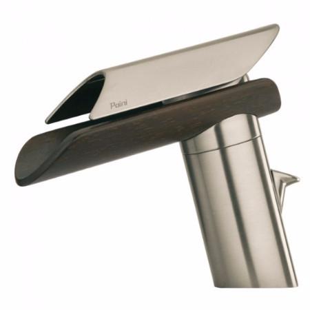 Latoscana Morgana Single Handle With Wenge Spout In A Brushed Finish touch on bathroom sink faucets Latoscana 
