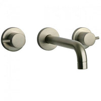 Thumbnail for Latoscana Elba Wall Mount Lavatory Faucet In A Brushed Nickel Finish touch on bathroom sink faucets Latoscana 
