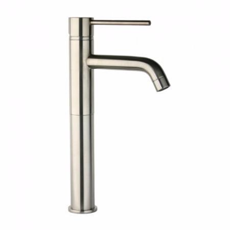 Latoscana Elba single handle 12 3/4" Lavatory Faucet In A Brushed Nickel finish touch on bathroom sink faucets Latoscana 