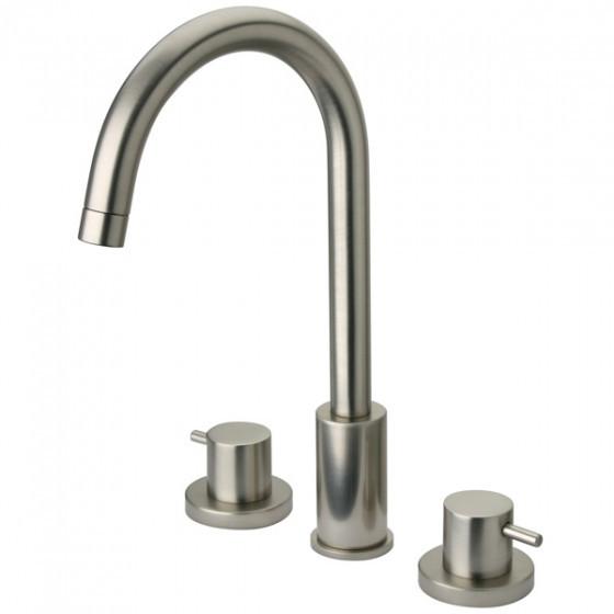 Latoscana Elba Widespread Lavatory Faucet In A Brushed Nickel Finish touch on bathroom sink faucets Latoscana 