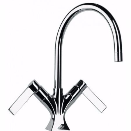 Latoscana Elix Single Hole Lavatory Faucet In A Chrome Finish touch on bathroom sink faucets Latoscana 