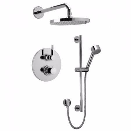 Latoscana Elix Thermostatic Valve With 2 Way Diverter In A Chrome Finish bathtub and showerhead faucet systems Latoscana 
