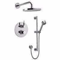 Thumbnail for Latoscana Elix Thermostatic Valve With 2 Way Diverter In A Brushed Nickel Finish bathtub and showerhead faucet systems Latoscana 