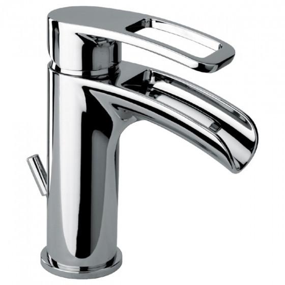 Latoscana Ove Small Waterfall Single Handle Lavatory Faucet In A Chrome finish touch on bathroom sink faucets Latoscana 